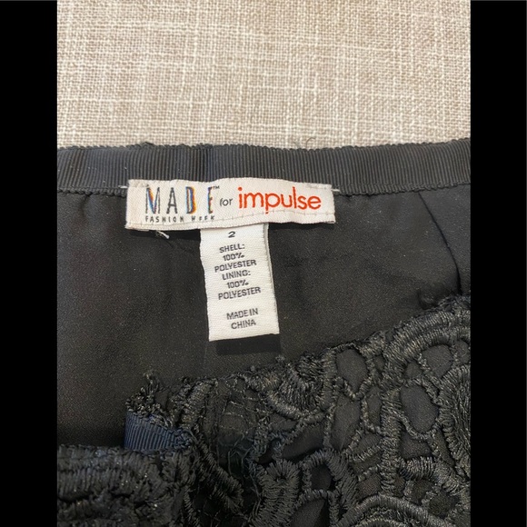 MADE FOR IMPULSE Black Crochet Mini Skirt - Picture 2 of 2